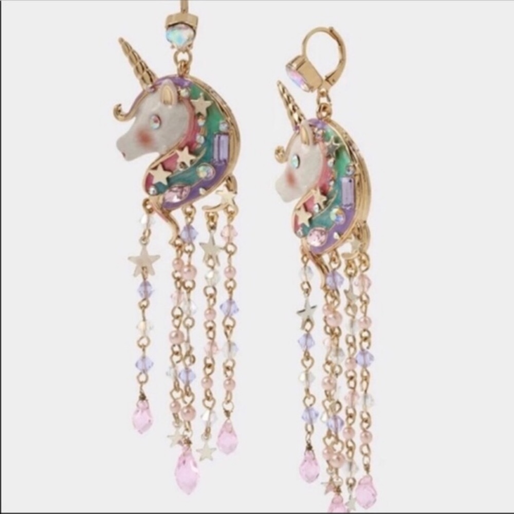 Unicorn earrings by Betsey Johnson - Picture 3 of 3